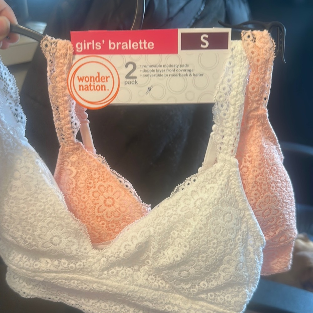 Wonder nation girls 2 pack bralettes
